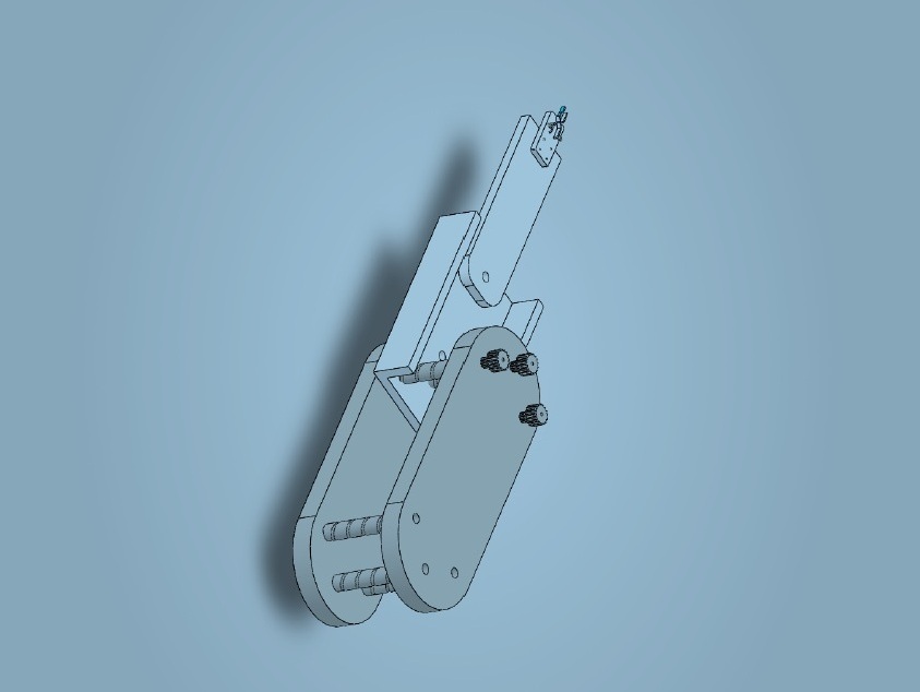 disegno di un braccio robotico tre assi